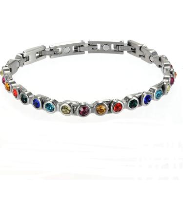 Chakra Meditation Energy Bracelet | 7 Color Swarovski Crystals | Handmade Magnetix Design | Energetix 4you S/M | International Shipping Available - Buy Online on GoSupps.com