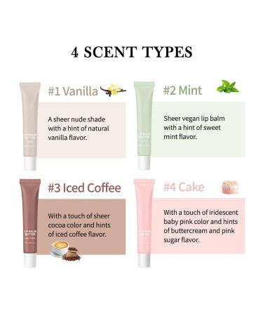 Qifylmaf 4 Flavors Lip Glossy Butter Balm Lip Tint Hydrating Lip Gloss Ultra-Hydrating & Nourishing Lip Care with Natural Ingredients (02# Mint) - Buy Online on GoSupps.com