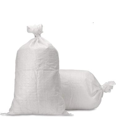 UpNorth Sandbags - 20 Pack Empty Woven Polypropylene Sand Bags with Ties | UV Protection, Size 14 x 26, White Color - Buy Online on GoSupps.com