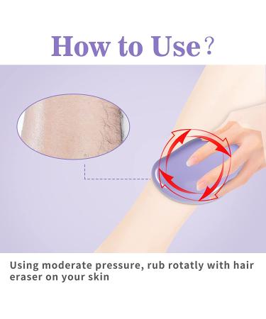 Crystal Hair Eraser - Reusable Painless Hair Removal Tool for Women and Men - Fast & Easy - Purple - Buy Online on GoSupps.com