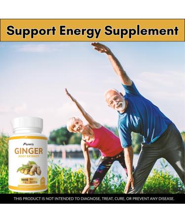 Mysurty Ginger Root Extract | Ginger Root Supplement | Ginger Capsules 1000mg | Capsules for Men & Women - 60 Capsules (Pack 1) - Buy Online on GoSupps.com