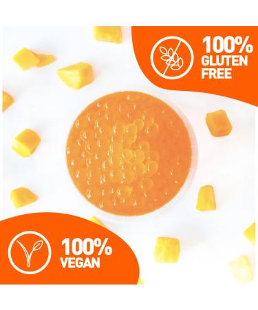 FRANKLY Popping Boba - Peach Flavor for Bubble Tea Yogurt Cakes & Desserts (450g) - International Shipping Available - Buy Online on GoSupps.com