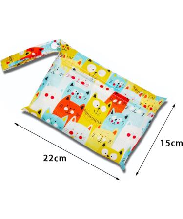 3 Pcs Washable Reusable Zipper Diaper Wet Bag - Waterproof Daycare Organiser for Wet/Dry Clothes, Swimwear, Cloth Diapers - Buy Online on GoSupps.com