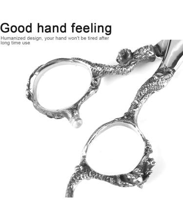 Hairdressing Shears with Antique Decoration Professional Hair Cutting Thining Scissors Salon Barber Hairdressing Shear(Thinning Shears-Silver) - Buy Online on GoSupps.com