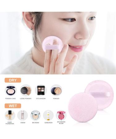 Jimking 5-Piece Powder Puff Set - Premium Round Makeup Sponges for BB Cream Liquid Foundation and Loose Powder - Soft Appliant Cotton with Bands - Ideal for Flawless Skin - Buy Online on GoSupps.com