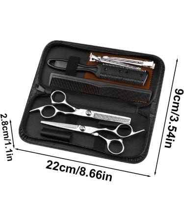 Shakven Scissor And Thinning Shear Set Hair Cutting Kits | Multifunctional Salon Haircutting Tools Includes Storage Bag For Pro Hairdressing For Barber/Salon/Home - Buy Online on GoSupps.com