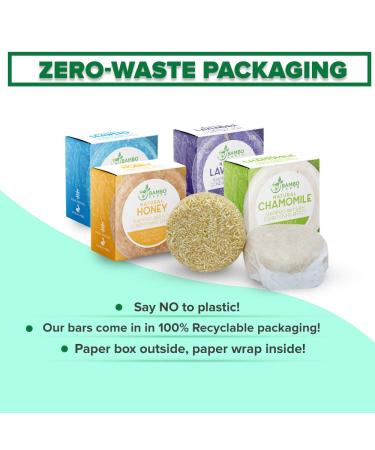 BAMBOEARTH Organic Honey Solid Shampoo Bar & Conditioner - All Natural Plant Based Hair Soap for Zero Waste, Biodegradable Packaging - Buy Online on GoSupps.com