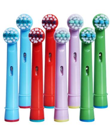 Kids Toothbrush Replacement Heads for Oral-B Extra-Soft Bristles Fits for Both Electric and Battery Braun Brushes Except Vitality Sonic CrossActino Power Sonic Complete Pulsonics EB-10A 8