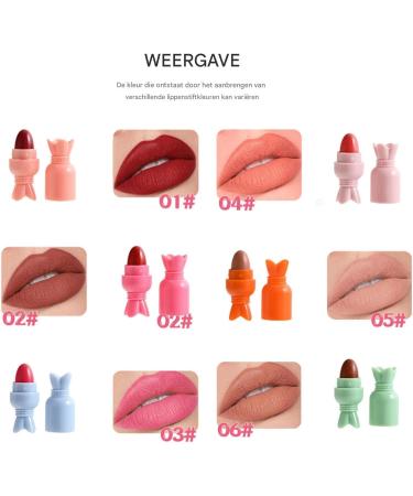 Makeup Lipstick Pills 6x Velvet High Pigmented Lipstick Kit Matte Candy Lip Gloss Pills Set Perfect for Dating Shopping and Appointments Flat Pile Lips Utensils - Buy Online on GoSupps.com