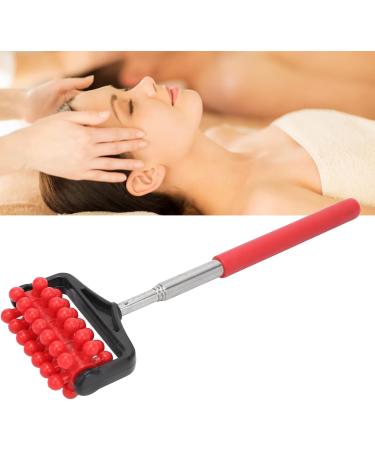 Adjustable Telescopic Back Massage Roller - Relief for Muscle Fatigue & Pain | Portable Manual Massage Device for Men & Women (22cm-59cm Red) - Buy Online on GoSupps.com