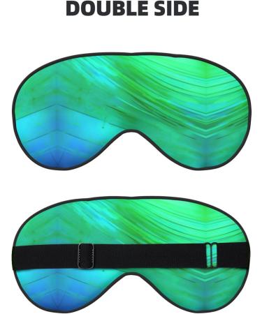 Teal Blue Pattern Print Unisex Sleep Mask | Double-Sided Eye Mask for Sound Sleep & Skin Care - Buy Online on GoSupps.com