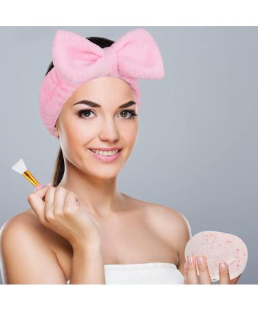 Zocipro 3-Piece Hair Band Set with Silicone Brushes & Facial Sponges - Coral Fleece Makeup Hair Band for Shower Yoga & Skincare - Buy Online on GoSupps.com