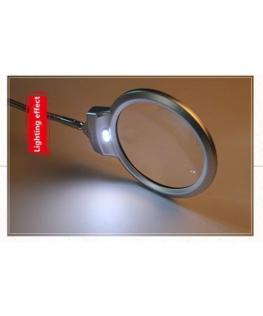 Desktop Double Lens Magnifying Glass with Light Metal Hose Suitable for Older Students to Read/Observe/Repair Advanced 2X 5X Magnifying Glass Good Times - Buy Online on GoSupps.com