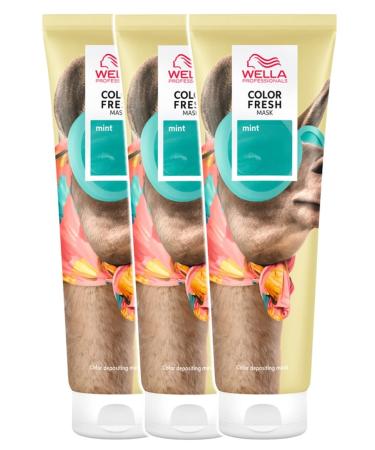 3er Wella Professionals Color Fresh Mask Mint 150 ml
