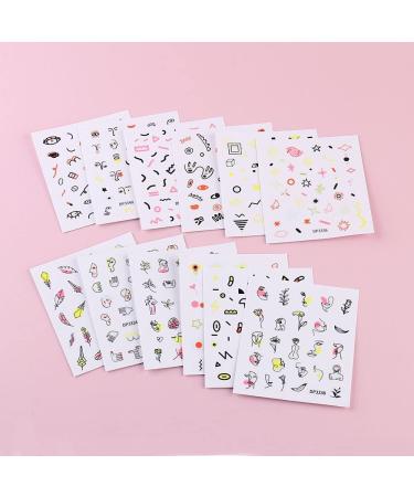 Nails Decorations Sliders Decals Self-adhesive Abstract Cute Cartoon Nail Stickers 3D(DP3335) - Buy Online on GoSupps.com