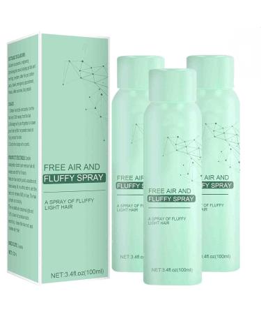 Fluffy Spray Volumizing Magic Hairspray for Quick Volume and Long Lasting Refresh For All Hair Types (3) Clear