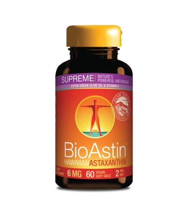 Nutrex Hawaii BioAstin Supreme 6 mg 60 Vegan Soft Gels