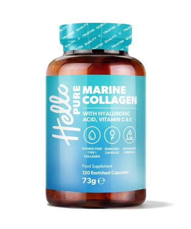 Marine Collagen Capsules - 1855mg - 120 Capsules - Enriched with Hyaluronic Acid & Vitamins C & E - - Capsules Not Collagen Tablets Healthy Skin Immune System & Joints - Buy Online on GoSupps.com