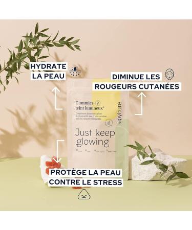 EPYCURE - Anti-Blemish Gummies without Sugars - 99% Natural - Maintains Healthy Skin Reduces Acne Regulates Sebum Nettle Vitamin B6 Zinc - 1 Month - Vegan - Made in France - Buy Online on GoSupps.com