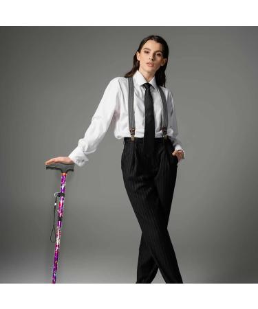 BeGrit Folding Walking Stick for Women - Adjustable & Lightweight Mobility Aid in Purple - Buy Online on GoSupps.com