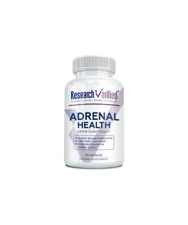 Research Verified Adrenal Support - 60 Capsules - Support Adrenal Gland Function Boost Energy Balance Cortisol - Mushrooms B-Vitamins Bioflavonoids BioPerine 1