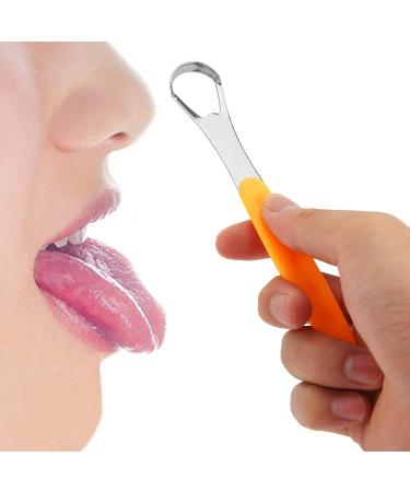 2 x stainless steel tongue scraper for adults and children oral care hygiene combats bad breath