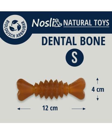 Nosli Natural Rubber Dog Dental Bones | Non-Toxic Chewing Toys | Eco-Friendly Dog Bone with Knob - Buy Online on GoSupps.com