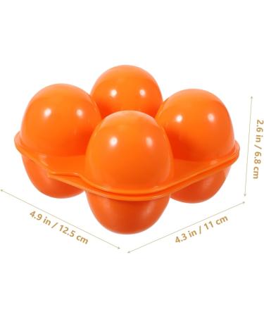 BESPORTBLE 2pcs 4-Compartment Egg Box Fridge Egg Dispenser Egg Cartons Reusable Trash Can with Cover Travel - Buy Online on GoSupps.com