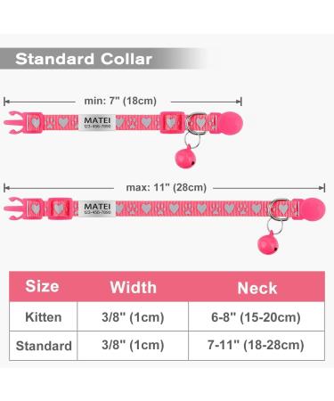 Shop Tagme Cat Neck Band 2-Pack | Reflective Safety Collar with ID Shield & Bell | Adjustable for Cats & Puppies | Pink 18-28 cm - Buy Online on GoSupps.com