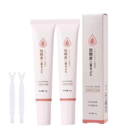 Double Eyelid Styling Cream Double Eyelid Shaping Cream Waterproof Invisible Double-Fold Eyelid Cream with Y Stick Long Lasting Invisible Double Eyelid Shaping Styling Cream (A)