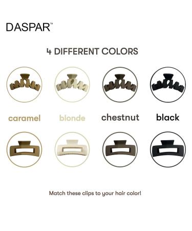 8Pack 4.3 Large Hair Claw Clips for Thin Thick Curly Hair - DASPAR 2 Styles, 4 Neutral Colors - Nonslip, Strong Hold Matte Clips for Women - Buy Online on GoSupps.com