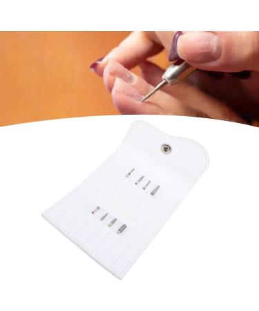 Sonew Nail Drill Bits with Storage Bag Waterproof PU Leather Nail Grinding Bits Organizer for Home Travel Salon - Buy Online on GoSupps.com
