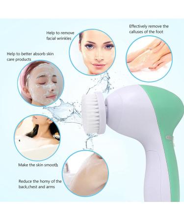 Facial Cleansing Spin Brush Set Electric Face Cleanser Brush with 7 Exfoliating Brush Heads Complete Face Spa System for Gentle Cleansing Deep Scrubbing Massaging Dead Skin Remover (Green) - Buy Online on GoSupps.com