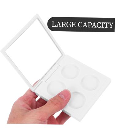 HONITANO 2 Pieces Blank White Makeup with Compartments Magnetic Closure Suitable for Eyeshadow Blush Powder Foundation Durable Portable Organizer for - Buy Online on GoSupps.com