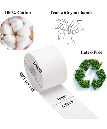 3 Pack Black Athletic Tape - Strong Medical Sports Tape for Fingers, Ankles, Wrist - No Residue, Easy Tear - 1.5in X 30yd - Buy Online on GoSupps.com