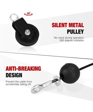 Mikolo LAT and Lift Pulley System - Adjustable Weight Cable System for Full Body Workout - Home Gym Equipment (Capacity 280 lbs) - Buy Online on GoSupps.com