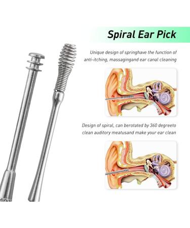 8 Pcs Ear Pick Set - Stainless Steel Earwax Removal Kit with Cleaning Brush & Storage Box - Buy Online on GoSupps.com