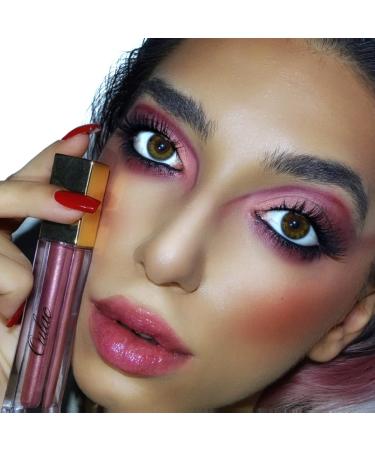 Oulac Lip Gloss Shiny - 3D Gloss Finish Liquid Lipstick with Rose Damascena Extract | Moisture & Lip Care for Dry Lips | 4.5ml Purple Rosa (C08) - Buy Online on GoSupps.com