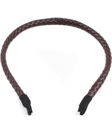  Mytoptrendz Braided Faux-Leather Headband All-Over Plaited Design Narrow Alices Hair Band Girls Women Trendy Hair Accessorie ((Dark Brown) - Buy Online on GoSupps.com