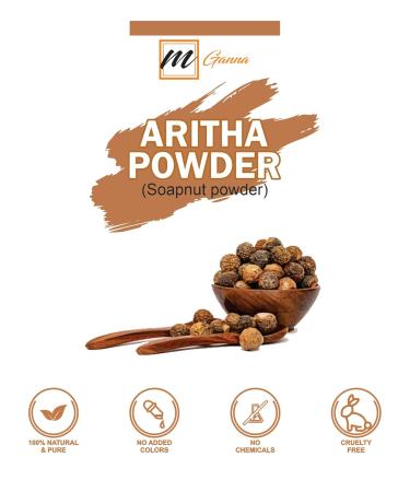 100% Pure Aritha Powder - Soap Nut Powder for DIY Shampoo & Conditioner | 227g - Natural Hair Wash Solution - Buy Online on GoSupps.com