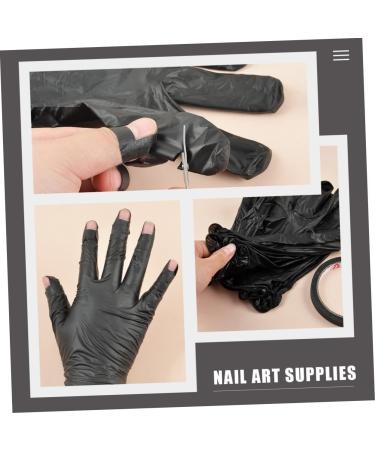 Beatifufu 1 Set Nail Gloves Nail Tape Gloves Fixing Tape Nail Art Tape Nail Art Accessory Protection Gloves Gloves for Gel Nail Protection Tape Nail Striping Tape - Buy Online on GoSupps.com