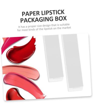  POPETPOP POPETPOP 50 Boxes Lip Gloss Packaging Box Lip Stain Holder Black Lip Gloss Packaging Boxes White Paper Red Box - Buy Online on GoSupps.com