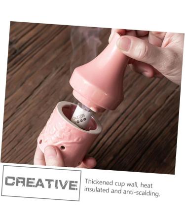 Lurrose Peach Blossom Moxibustion Ceramic Bottle - Smoke-Free Heat Moxa Device for Face Massage | International Shipping Available - Buy Online on GoSupps.com
