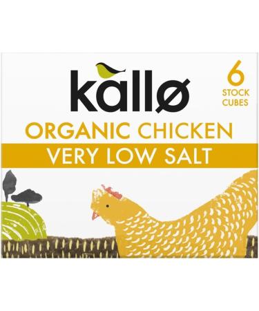 Very Low Salt Chicken Stock Cubes Bundle which Contains Kallo Chicken Cubes 48g - Pack of 3 with Grocery List Card - Buy Online on GoSupps.com