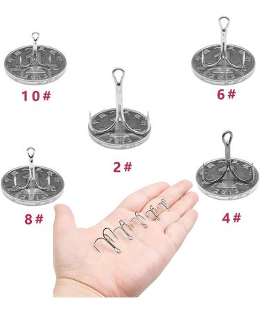 Drilling Hook Fishing Set - Carbon Steel Treble Hooks for Saltwater | 50-Piece Mixed Sizes #2 #4 #6 #8 #10 - Buy Online on GoSupps.com