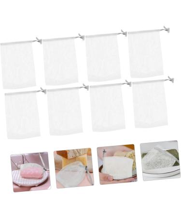 PLAFOPE 8pcs Soap Mesh Bag Soap Scrubber Pouch Drawstring Soap Pouch Foam Mesh Bag for Shower Bath Fabric 14x10cm Dark Grey - Buy Online on GoSupps.com