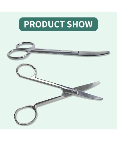 Premium 140mm Curved Ostomy Scissors - Stainless Steel Medical Cutting Tools for Colostomy Care - Buy Online on GoSupps.com