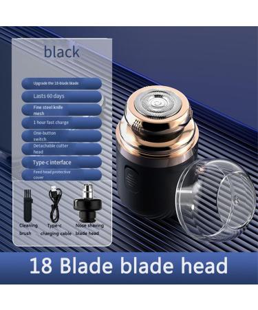 Mini Electric Travel Shaver for Men | Rechargeable Portable & Washable Rotary Razor - Close Shave Beard Trimmer (Black - Buy Online on GoSupps.com