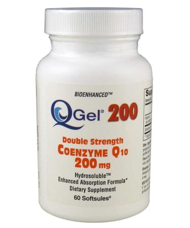 Q-Gel 200mg Double Strength Hydrosoluble CoQ10 (60 Softgels)