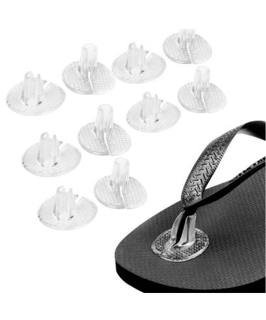 5Pairs Non-Slip Clear Silicone Thong Sandal Toe Protectors with Grain Surface Toe Cushions Gel Toe Separators Toe Guards Cushions Sandal Flip-Flop Toe Protectors B